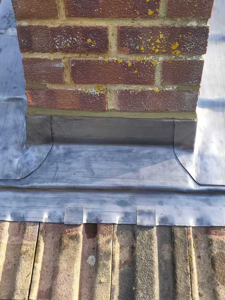 Lead work to chimney stack 2